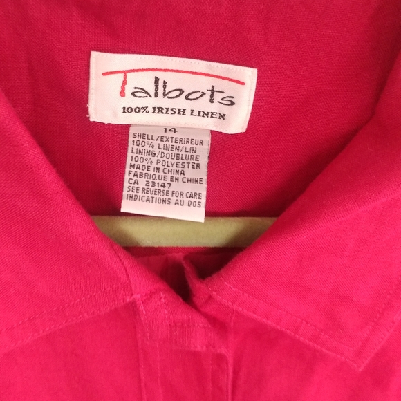 Talbots Irish Linen dress, 14 - Picture 3 of 4